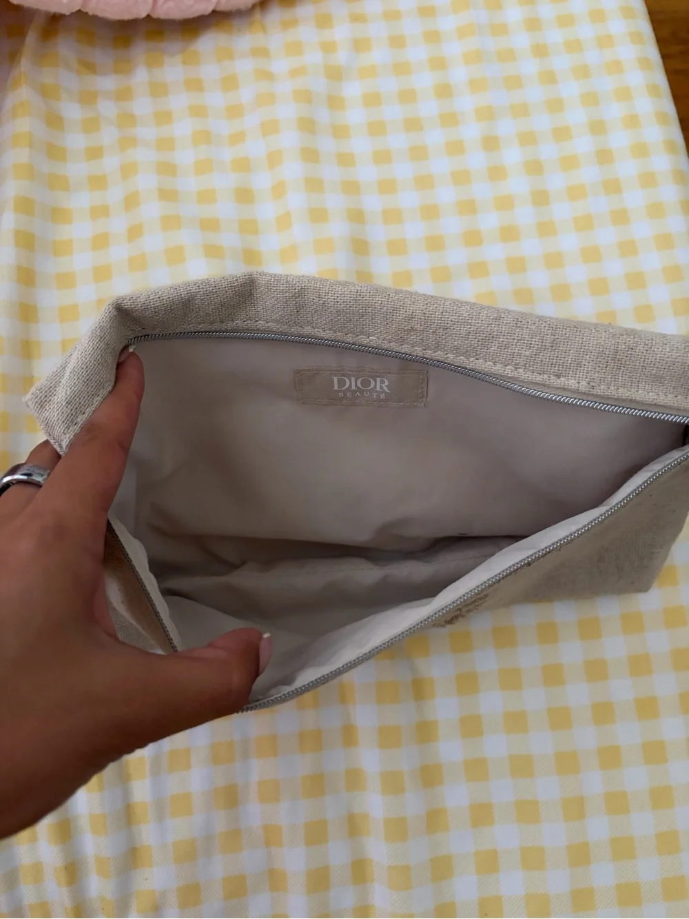 Dior gift with purchase pouch
